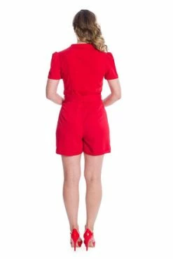 Banned Women Rule Playsuit -Voodoo Vixen shop 06 30 PL92044RED 1297 300x