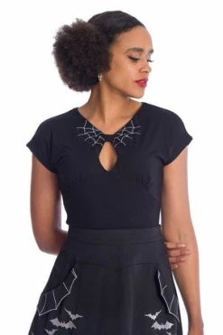 Banned Release The Spiders Top -Voodoo Vixen shop 06 30 TP10433BLK 1582 300x