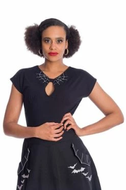 Banned Release The Spiders Top -Voodoo Vixen shop 06 30 TP10433BLK 1583 300x