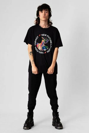 Long Clothing 100% Pure Energy - Black T-Shirt - Unisex 3 Long Clothing 100% Pure Energy - Black T-Shirt - Unisex - Image 3