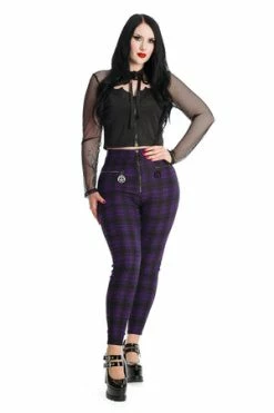 Banned Damien Trousers -Voodoo Vixen shop 1625831024TP10370BLK 20TR31099PUR 0182 300x