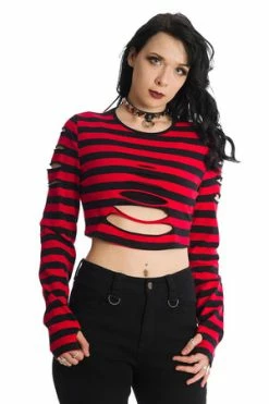 Banned Chantrea Top -Voodoo Vixen shop 1625831523TP10385RED 0343 300x