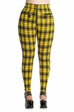 Banned Damien Trousers -Voodoo Vixen shop 1625833007TR31099Yellow 20SS68004BLK 0472 300x