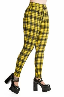 Banned Damien Trousers -Voodoo Vixen shop 1625833007TR31099Yellow 20SS68004BLK 0473 300x