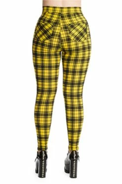 Banned Damien Trousers -Voodoo Vixen shop 1625833007TR31099Yellow 20SS68004BLK 0474 300x