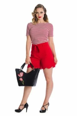 Banned Ahoy Scallop Shorts -Voodoo Vixen shop 162748016206 29 ST81051RED 20TP10452RED 0496 300x