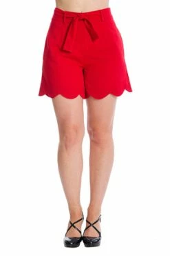 Banned Ahoy Scallop Shorts -Voodoo Vixen shop 162748016206 29 ST81051RED 20TP10452RED 0510 300x