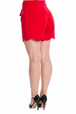 Banned Ahoy Scallop Shorts -Voodoo Vixen shop 162748016206 29 ST81051RED 20TP10452RED 0516 300x