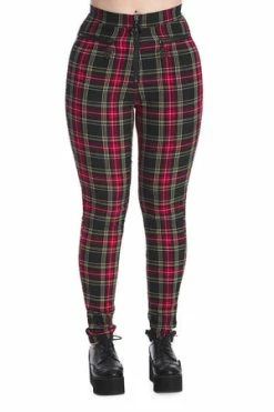 Banned Rumor Has It Trousers -Voodoo Vixen shop 1642506265TR31140 20RED 20CHECK2488 300x