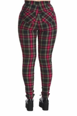 Banned Rumor Has It Trousers -Voodoo Vixen shop 1642506265TR31140 20RED 20CHECK2491 300x