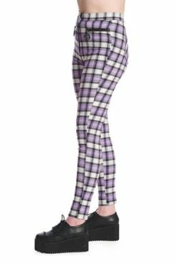Banned Rumor Has It Trousers -Voodoo Vixen shop 1642506279TR31140 20LILAC 20CHECK 20TP10340 20BLK2999 300x