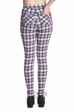 Banned Rumor Has It Trousers -Voodoo Vixen shop 1642506279TR31140 20LILAC 20CHECK 20TP10340 20BLK3001 300x