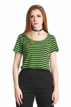 Banned Sweet Yet Spooky Stripe Top