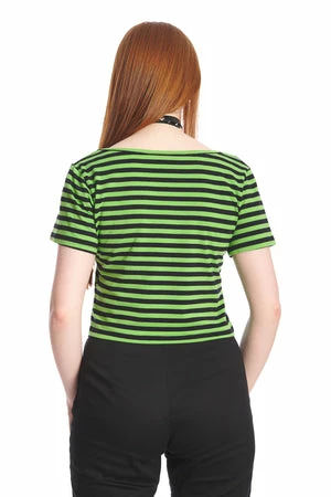 Banned Sweet Yet Spooky Stripe Top 2 Banned Sweet Yet Spooky Stripe Top - Image 2