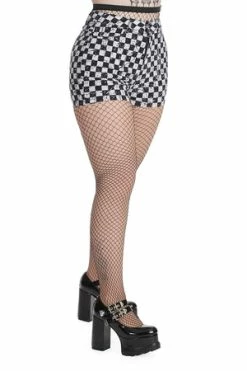Banned Checkers Shorts -Voodoo Vixen shop 1659022186ST81069 20BLK 3 300x