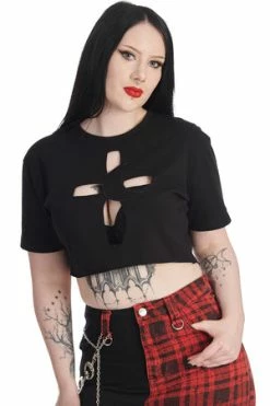 Banned Cross My Heart Top -Voodoo Vixen shop 1659023912TP10495 20BLK 1 300x