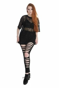 Banned Skull Queen Long Top -Voodoo Vixen shop 1659025411TP10518BLK 2 300x