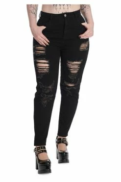 Banned Hunger Strike Trousers -Voodoo Vixen shop 1659026222TR31146BLK 5 300x