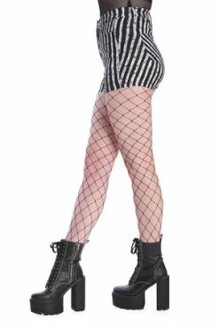 Banned Distressed Waves Shorts 7 Banned Distressed Waves Shorts -Voodoo Vixen shop 1659536713ST81059 20BLK 20WHT 20STRIPE2573 300x