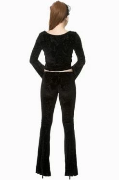 Banned 9 Lives Velvet Flare Sleeve Top 6 Banned 9 Lives Velvet Flare Sleeve Top -Voodoo Vixen shop 9 lives velvet flare sleeve top banned 3 300x