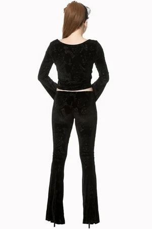 Banned 9 Lives Velvet Flare Sleeve Top 3 Banned 9 Lives Velvet Flare Sleeve Top - Image 3