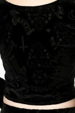 Banned 9 Lives Velvet Flare Sleeve Top 7 Banned 9 Lives Velvet Flare Sleeve Top -Voodoo Vixen shop 9 lives velvet flare sleeve top banned 4 300x