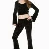 Banned 9 Lives Velvet Flare Sleeve Top