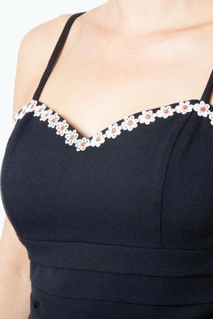 Voodoo Vixen Ariel Cherry Embroidery Playsuit 3 Voodoo Vixen Ariel Cherry Embroidery Playsuit - Image 3