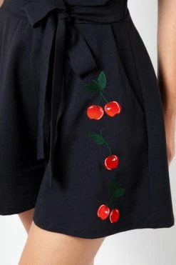 Voodoo Vixen Ariel Cherry Embroidery Playsuit 7 Voodoo Vixen Ariel Cherry Embroidery Playsuit -Voodoo Vixen shop Ariel Cherry Embroidery Playsuit Voodoo Vixen 4 300x