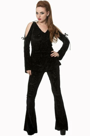 Banned Black Angel Flare Sleeve Bow Top 1 Banned Black Angel Flare Sleeve Bow Top