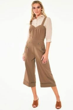Voodoo Vixen Brown Wide Leg Jumpsuit -Voodoo Vixen shop Brown Wide Leg Jumpsuit Voodoo Vixen 3 300x