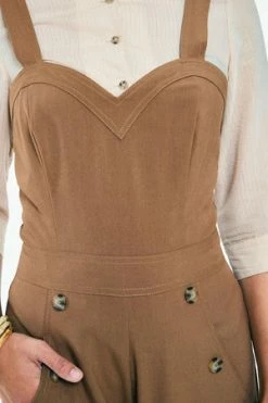 Voodoo Vixen Brown Wide Leg Jumpsuit -Voodoo Vixen shop Brown Wide Leg Jumpsuit Voodoo Vixen 5 300x