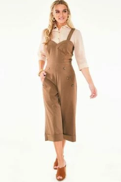 Voodoo Vixen Brown Wide Leg Jumpsuit