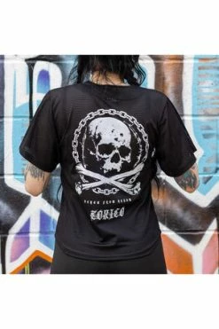 Toxico Death From Below Button Up Jersey -Voodoo Vixen shop Death From Below Button Up Jersey Toxico 3 300x
