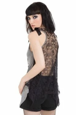 Jawbreaker Deathclock Top - Grey Or Black 15 Jawbreaker Deathclock Top - Grey Or Black -Voodoo Vixen shop Deathclock Top Grey or Black Jawbreaker 5 300x