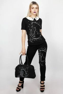 Jawbreaker Galaxy Cat Drainpipe Trousers -Voodoo Vixen shop Galaxy Cat Drainpipe Trousers Jawbreaker 3 300x