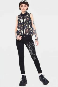 Jawbreaker Galaxy Cat Drainpipe Trousers