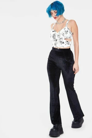 Jawbreaker Glam Rock Black Velvet Flares 4 Jawbreaker Glam Rock Black Velvet Flares - Image 4