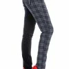 Banned Half Black Half Check Skinny Jeans