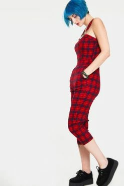 Jawbreaker Just Checking Plaid Jumpsuit -Voodoo Vixen shop Just Checking Plaid Jumpsuit Jawbreaker 3 300x
