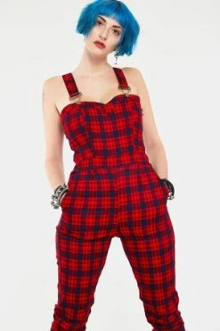 Jawbreaker Just Checking Plaid Jumpsuit -Voodoo Vixen shop Just Checking Plaid Jumpsuit Jawbreaker 4 300x