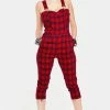 Jawbreaker Just Checking Plaid Jumpsuit