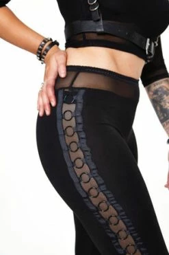 Jawbreaker Leggings With O-ring Detail At Side Seams -Voodoo Vixen shop Leggings With O ring Detail At Side Seams Jawbreaker 5 300x