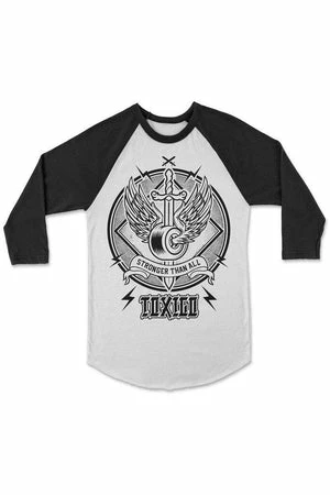 Toxico Only The Strong Raglan Tee 1 Toxico Only The Strong Raglan Tee
