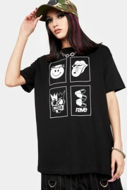 Long Clothing Rave Flyers Top - Unisex