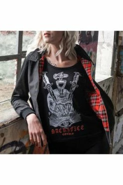 Toxico Sacrifice Cut-Back Tee -Voodoo Vixen shop Sacrifice Cut Back Tee Toxico 5 300x