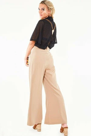 Voodoo Vixen Safari Flare Trousers With Leopard Print Suspenders 2 Voodoo Vixen Safari Flare Trousers With Leopard Print Suspenders - Image 2