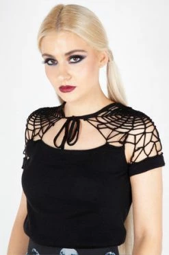 Jawbreaker Spiderweb Knit Top -Voodoo Vixen shop Spiderweb Knit Top Jawbreaker 4 300x