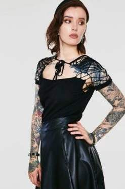 Jawbreaker Spiderweb Knit Top