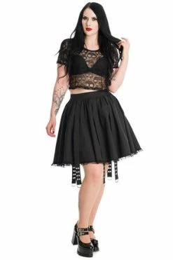 Banned Lace Skull Top -Voodoo Vixen shop TP10439BLK 20SK25338BLK 0636 300x